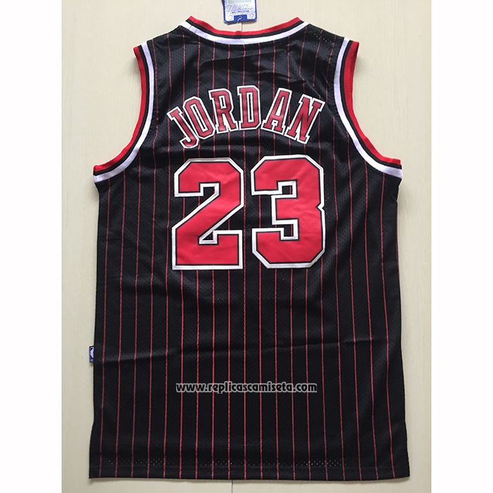 Camiseta Chicago Bulls Michael Jordan #23 Retro 1995-96 Negro